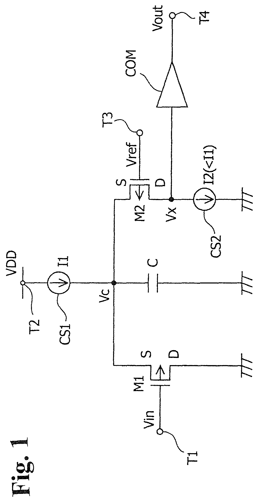 Delay circuit using capacitor as delay element