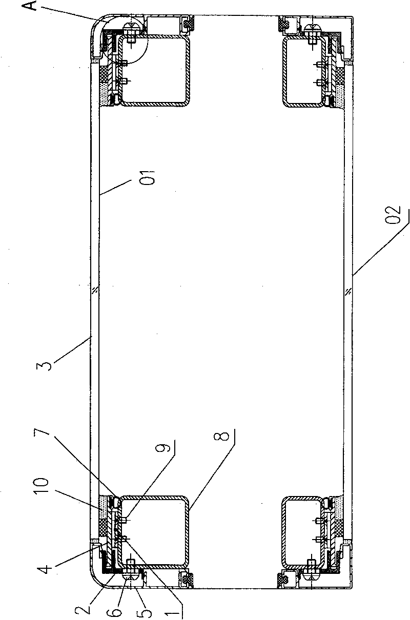 Mounting structure for fix driving door glass panel and mounting method thereof