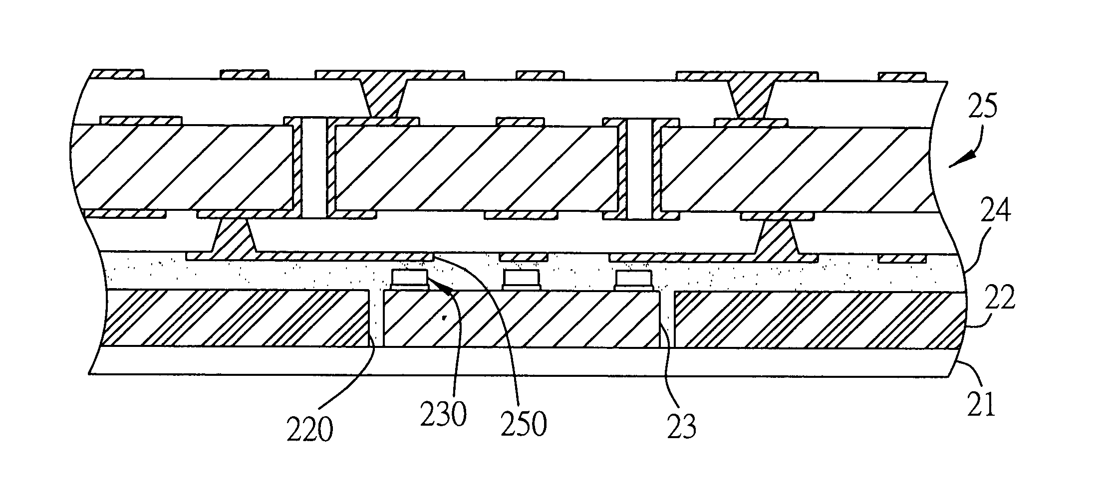 Circuit board structure integrated with semiconductor chip and method of fabricating the same