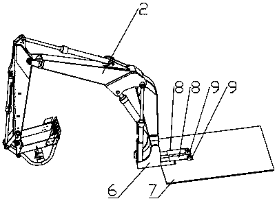 Excavator being large in excavation range and high in stability