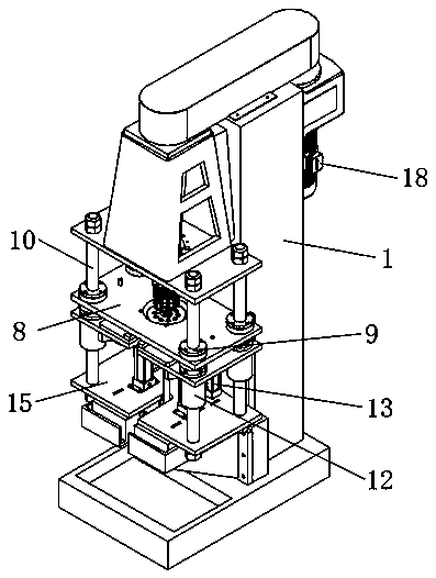 Four-guiding-column multi-hole drilling numerical control machine tool