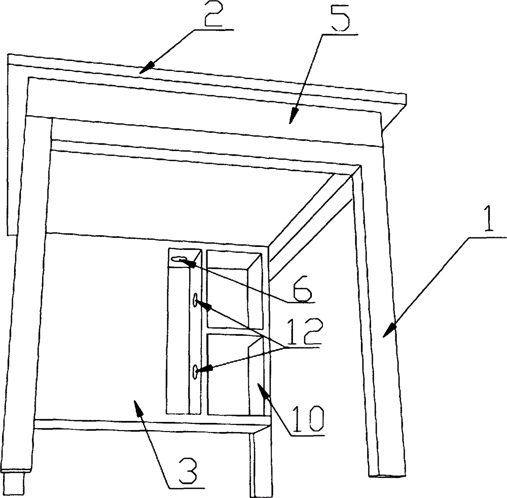 Computer desk capable of hiding wire