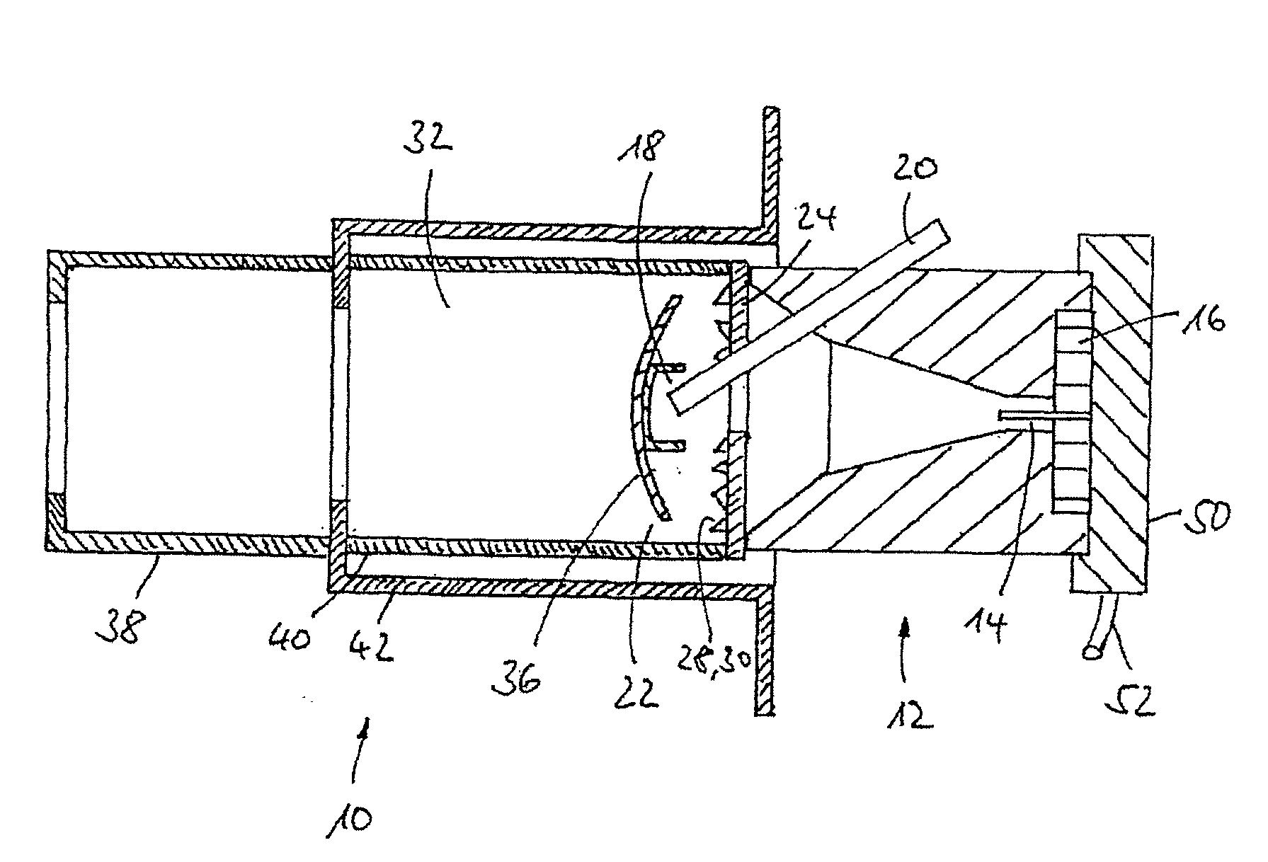 Burner for a heater with improved baffle plate