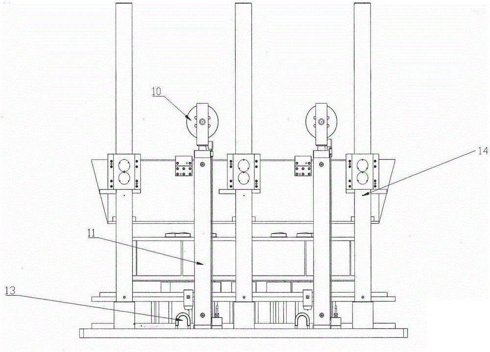 Detection apparatus used for simulating impact of coil on platen in short circuit of transformer