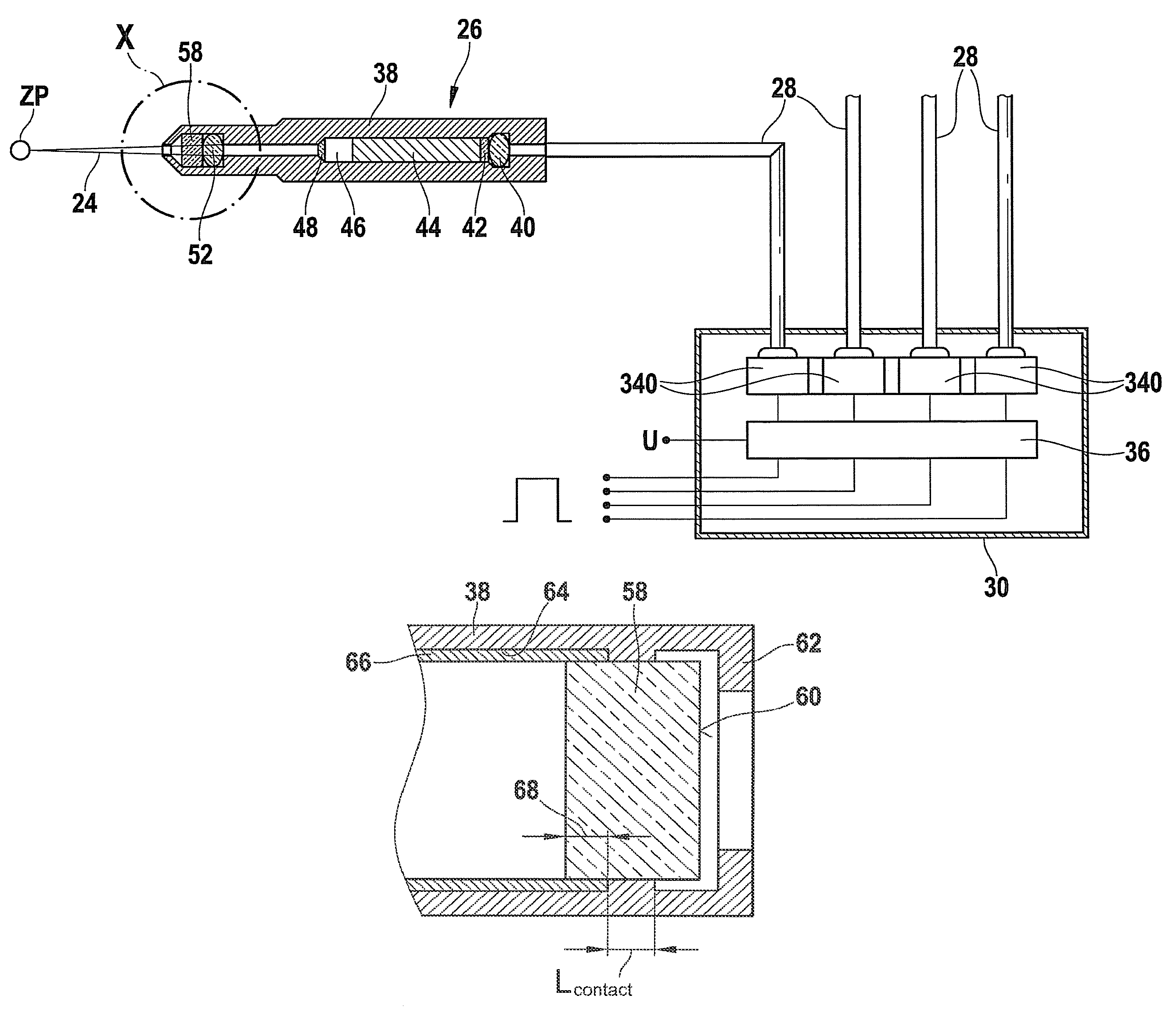 Laser device for the ignition device of an internal combustion engine