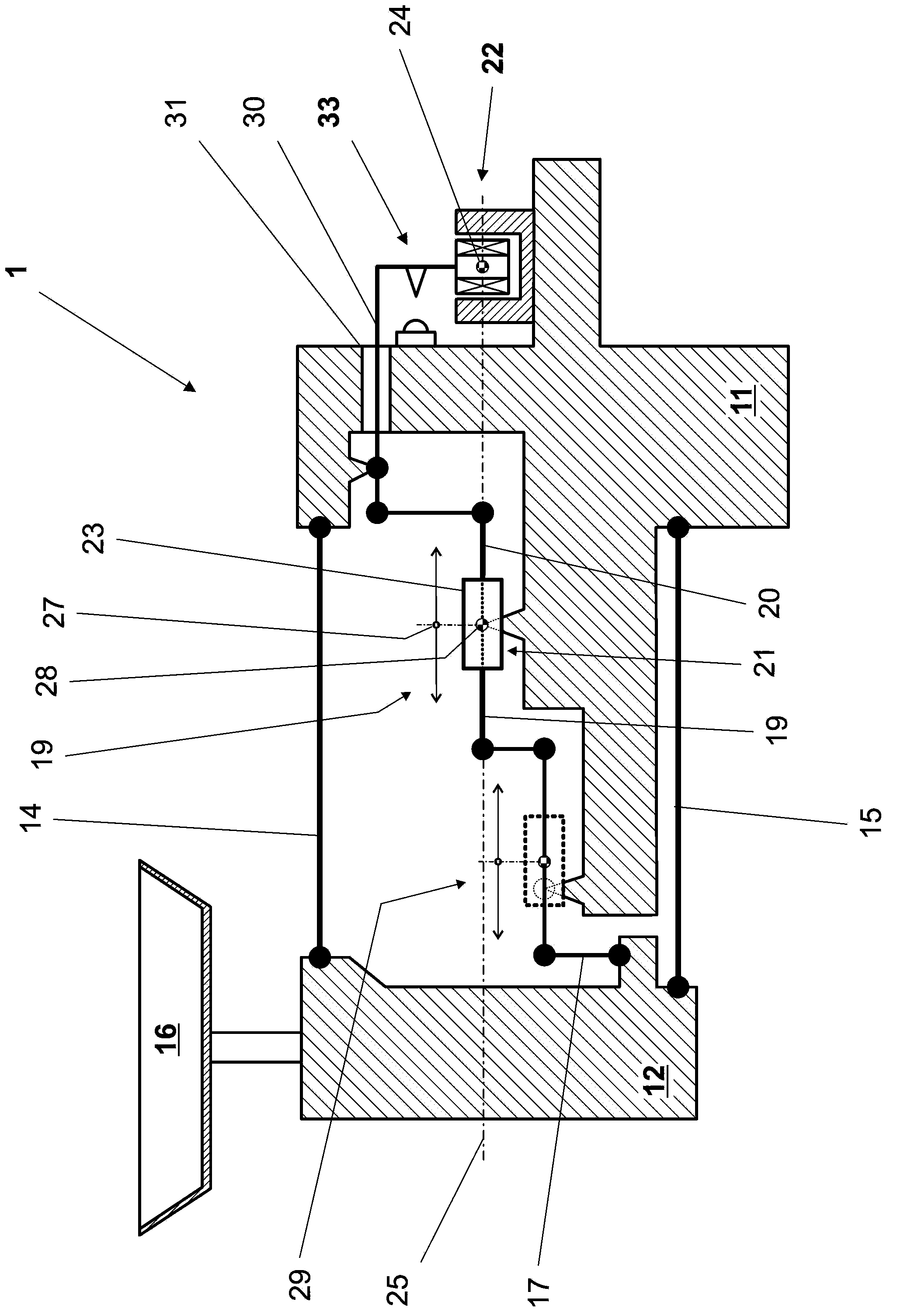 Force-measuring device with sliding weight