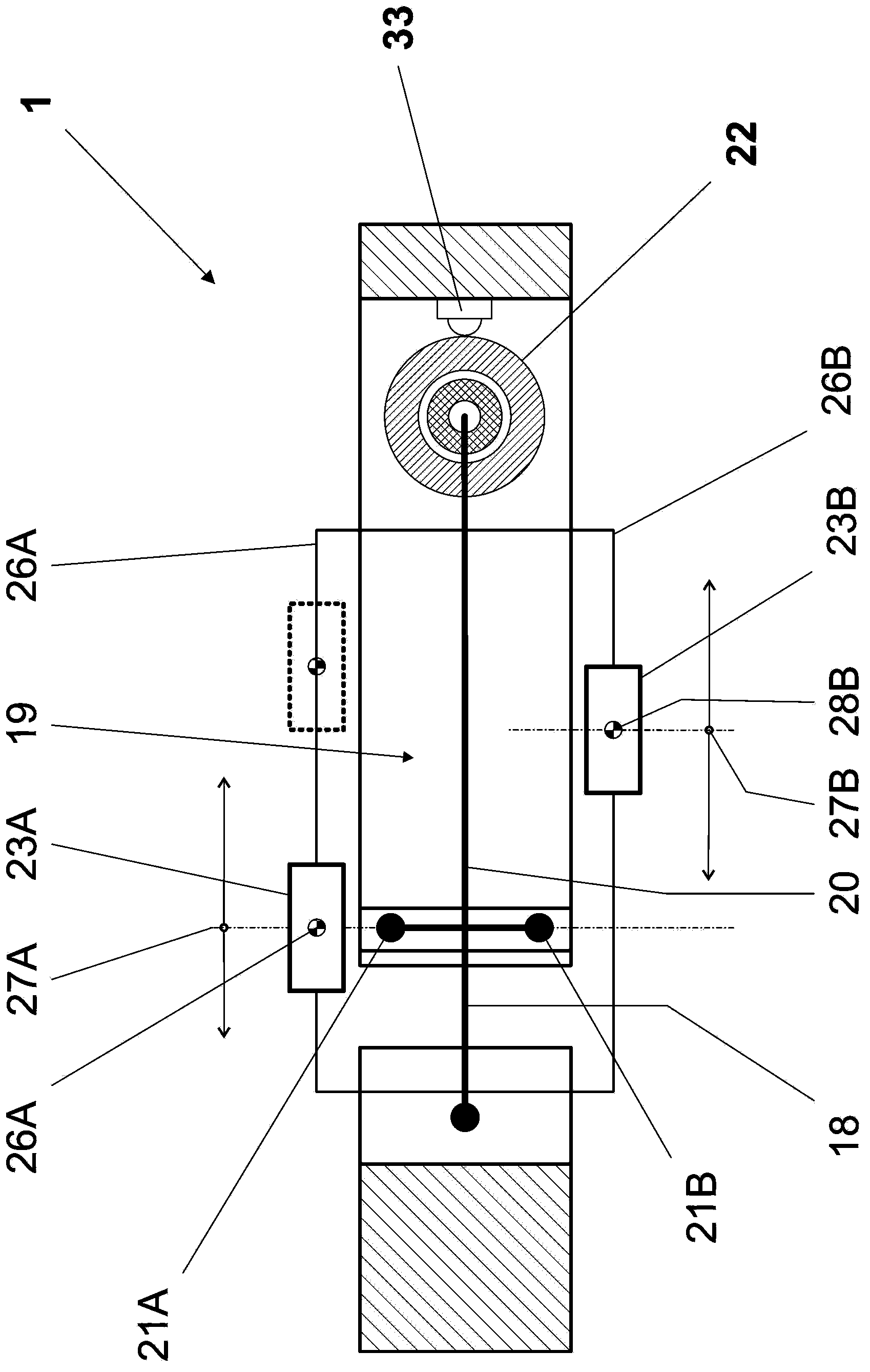 Force-measuring device with sliding weight