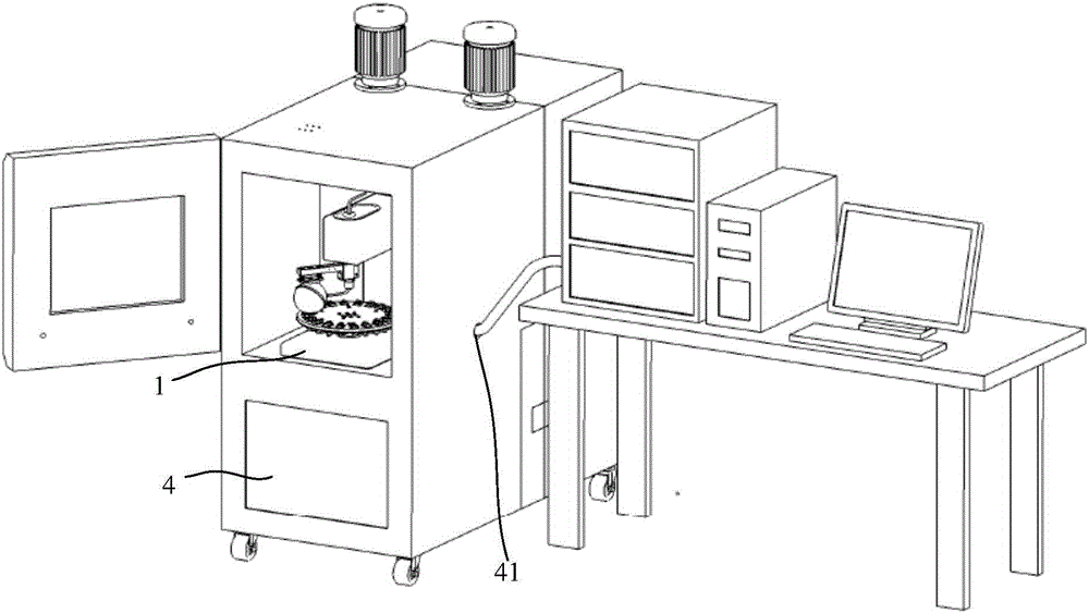 LED test device and light taking device