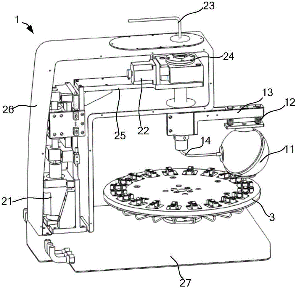 LED test device and light taking device