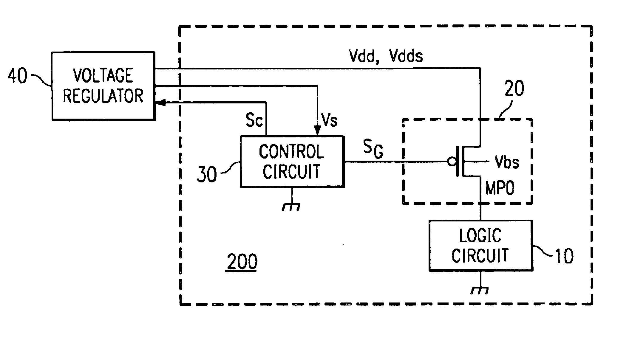 Suppressing the leakage current in an integrated circuit