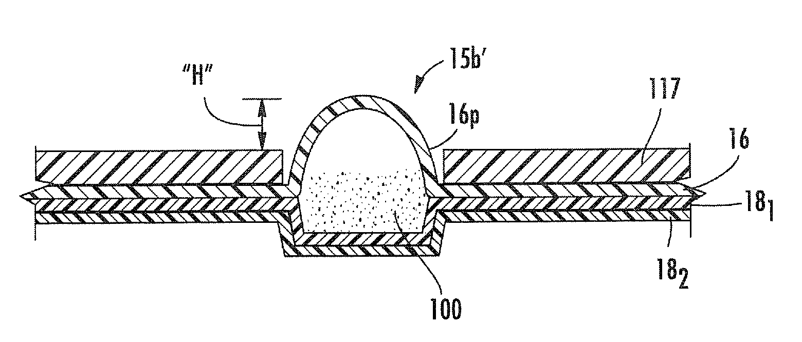 Blister packages with frames and associated methods of fabricating dry powder drug containment systems