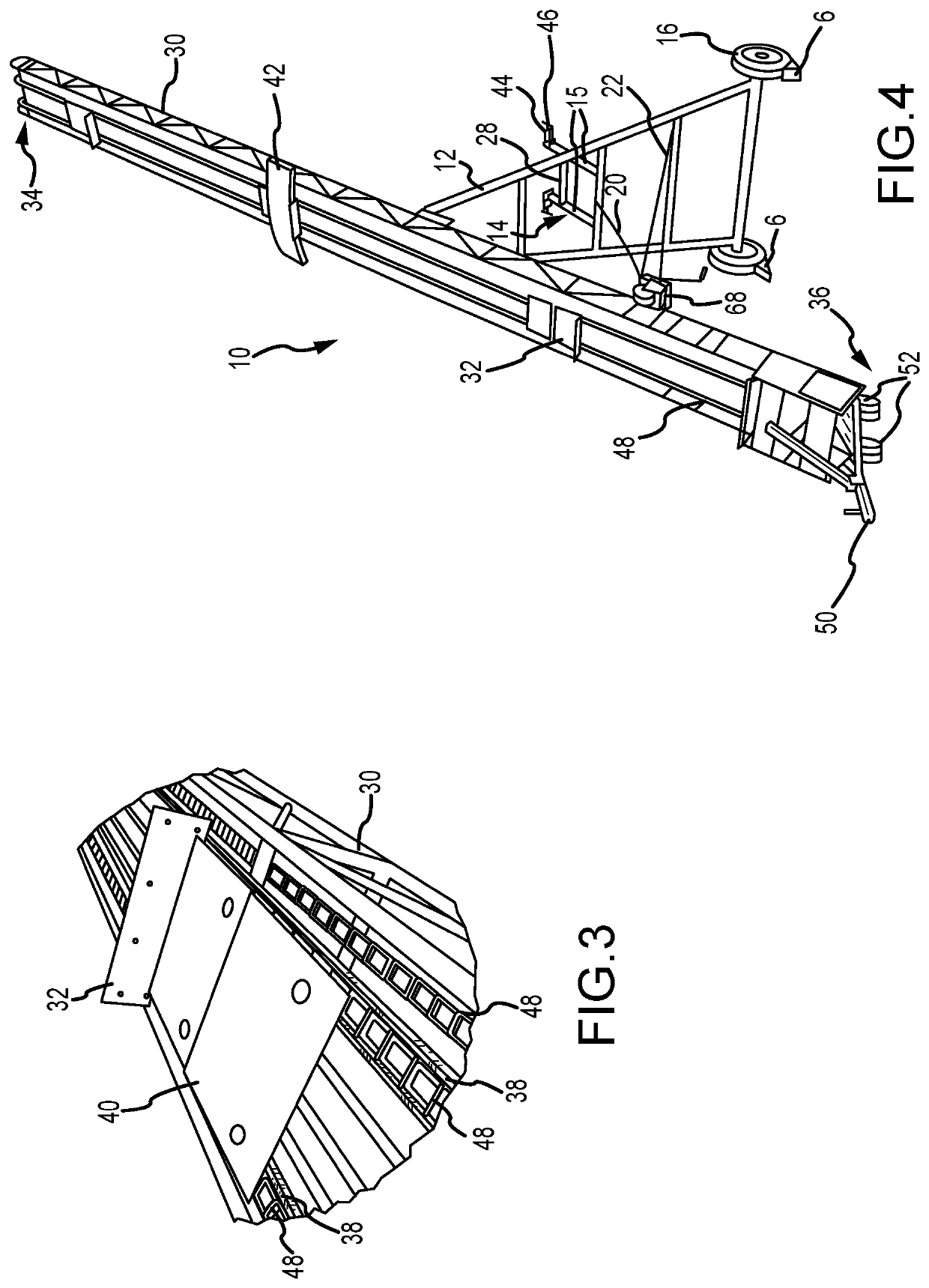 Conveyor with towable elevating carriage