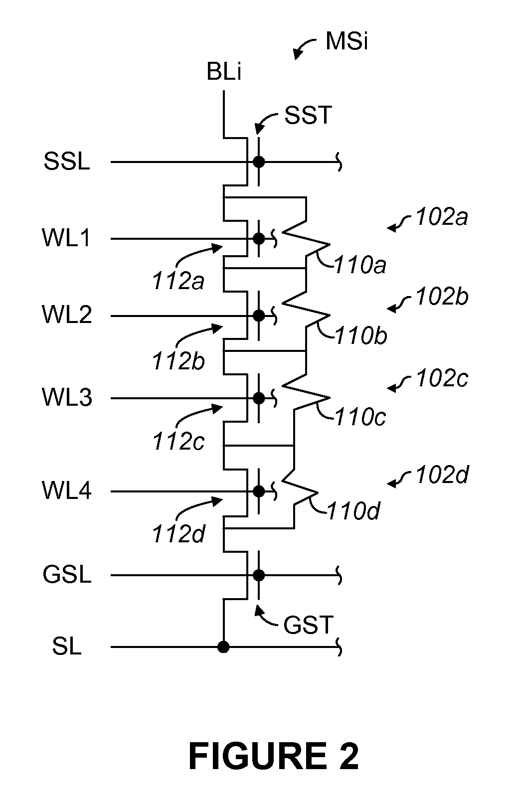 Nonvolatile memory device having a transistor connected in parallel with a resistance switching device