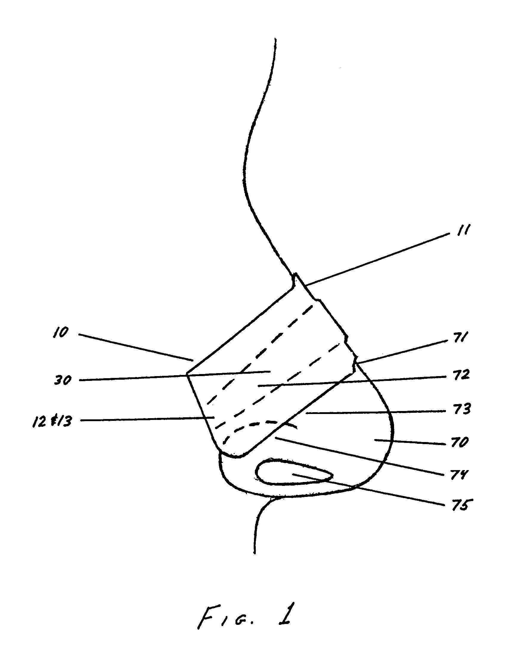 Nasal strip with variable spring rate