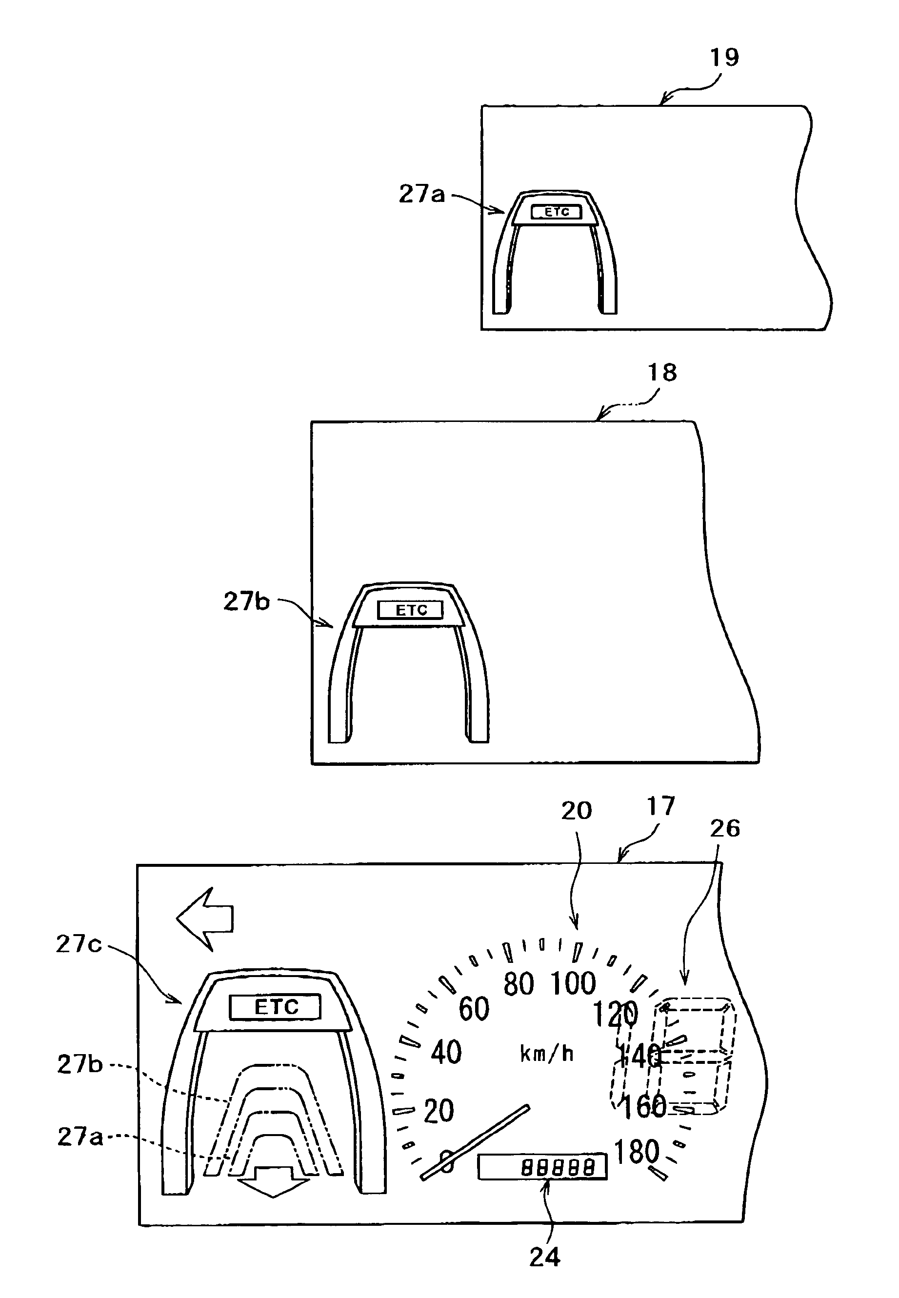 Information displaying apparatus for a vehicle