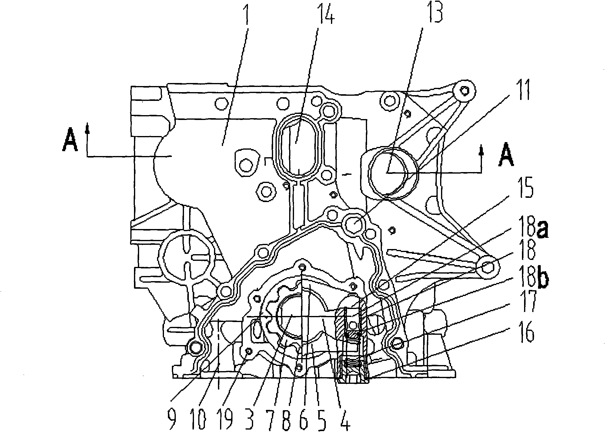 Front end cover assembly for integrated lubrication cooling power pump of engine