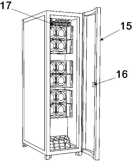 Cabinet type modular high-density blade server system