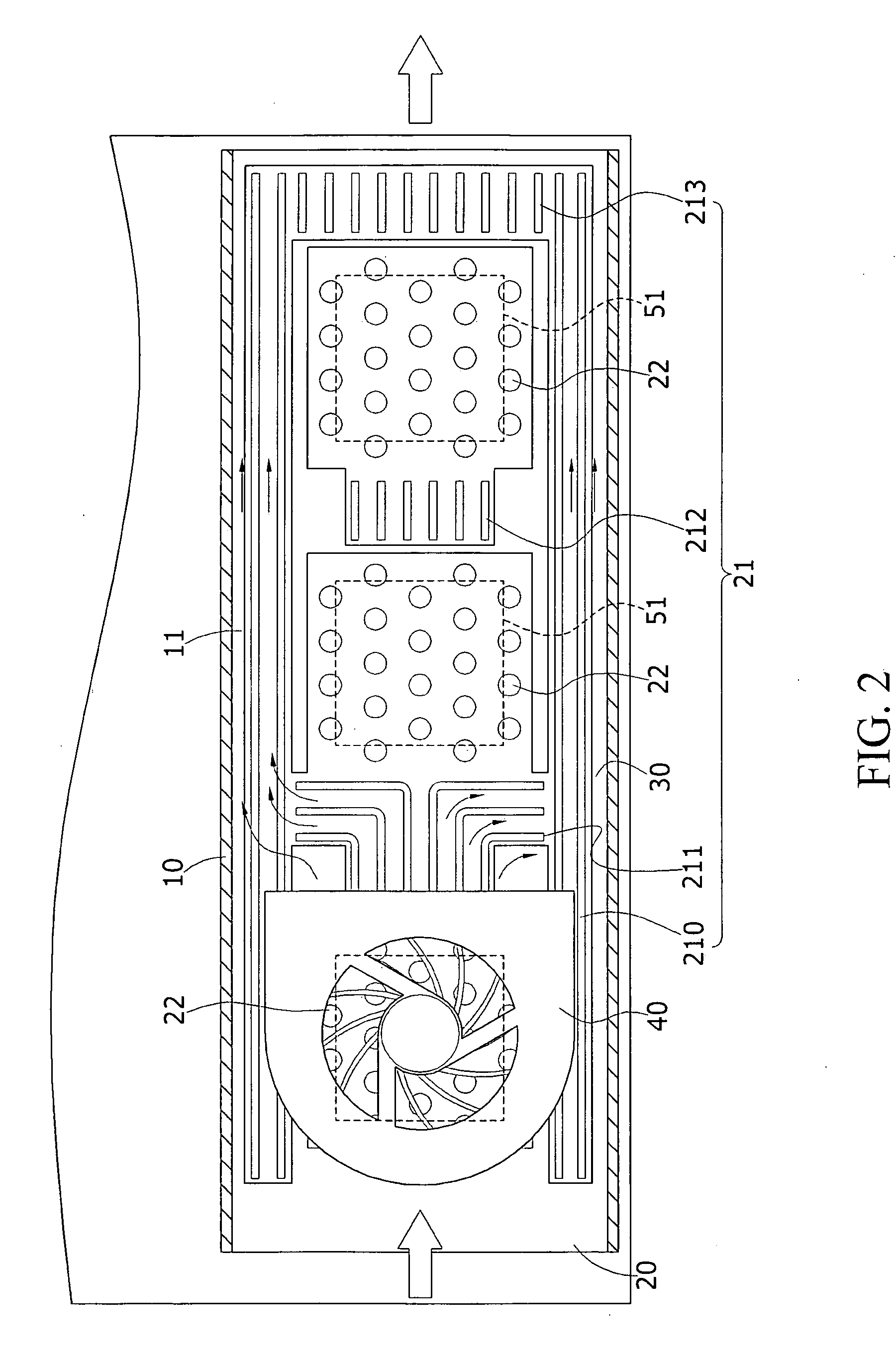 Heat dissipation device of notebook computer