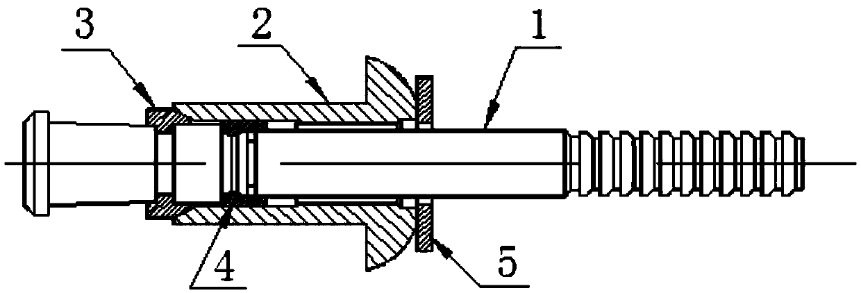 Self-plugging rivet with shear ring