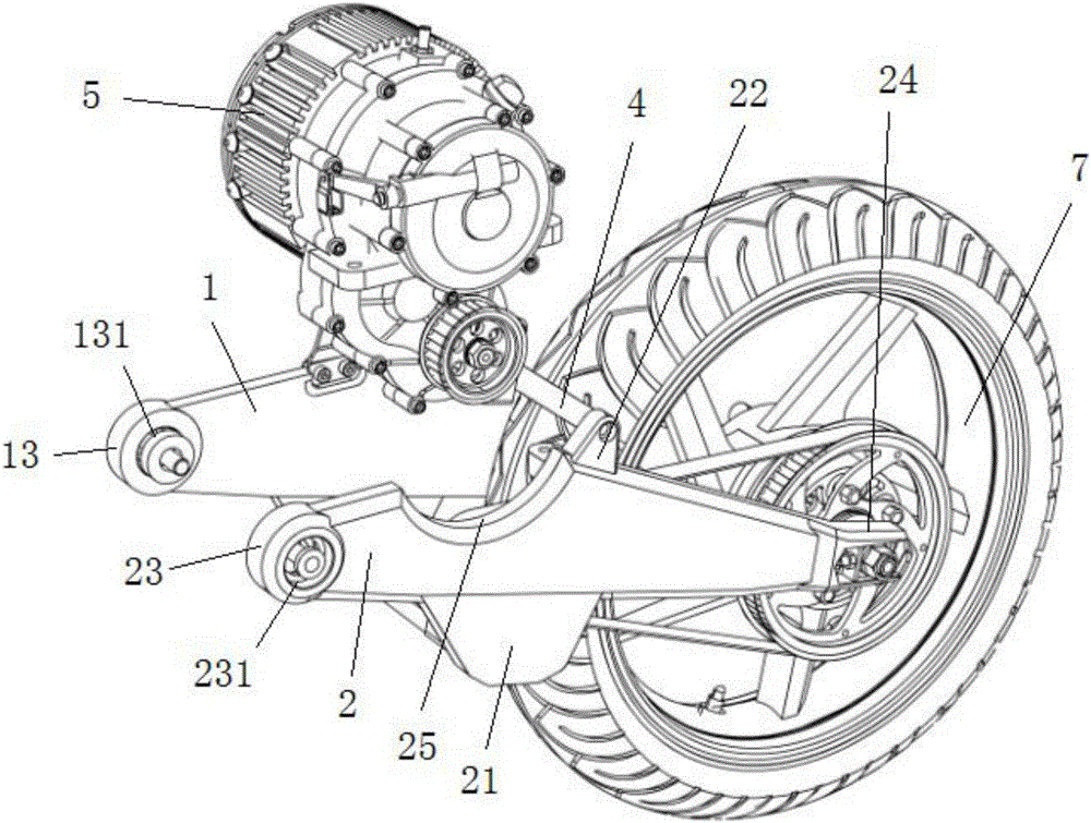 Mid-motor mounting structure for electric two-wheeled vehicle and two-wheeled vehicle comprising mid-motor mounting structure