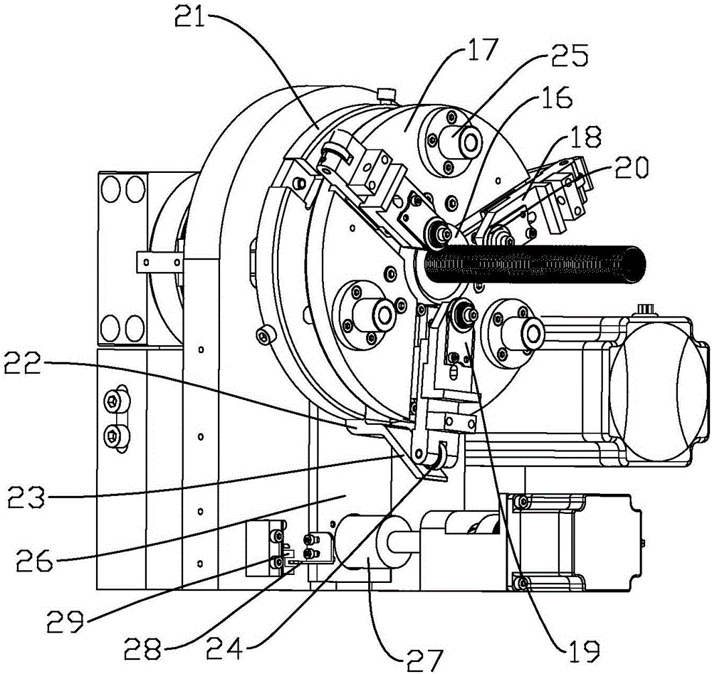 Paying-off and cutting integrated machine for corrugated pipes