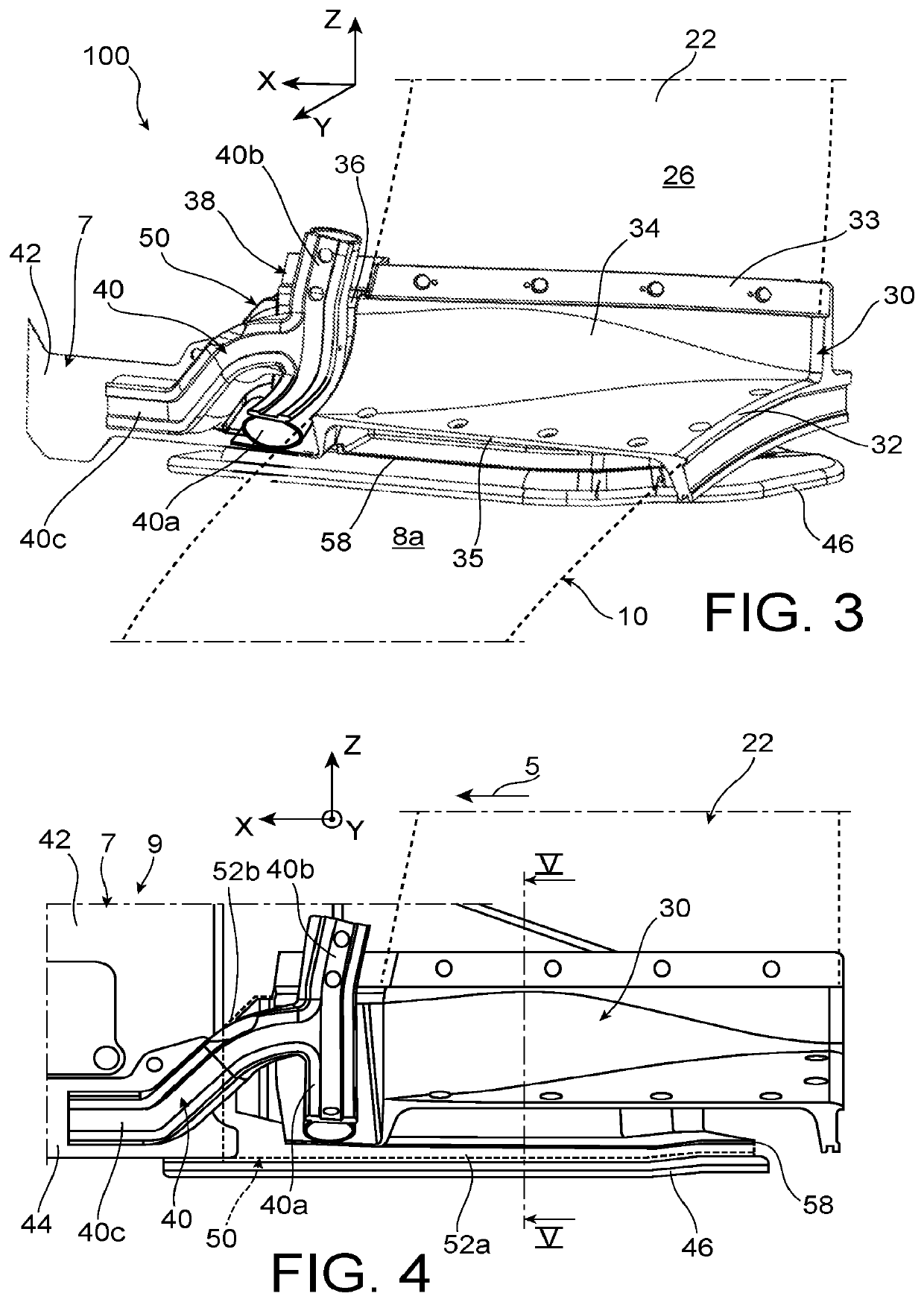 Improved fire resistance device designed to be placed between one end of a mounting strut for an aircraft turbomachine and a cowling of said turbomachine delimiting an inter-flow compartment