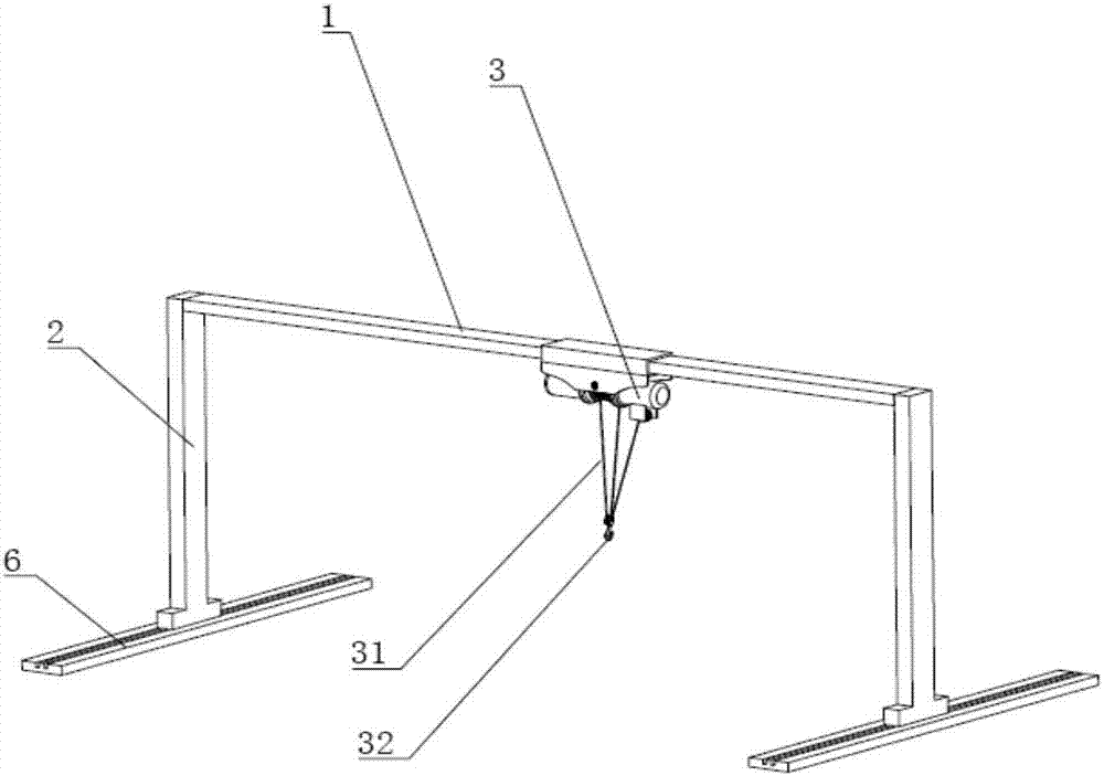 Electric single-beam bridge-type travelling crane for draining pump room