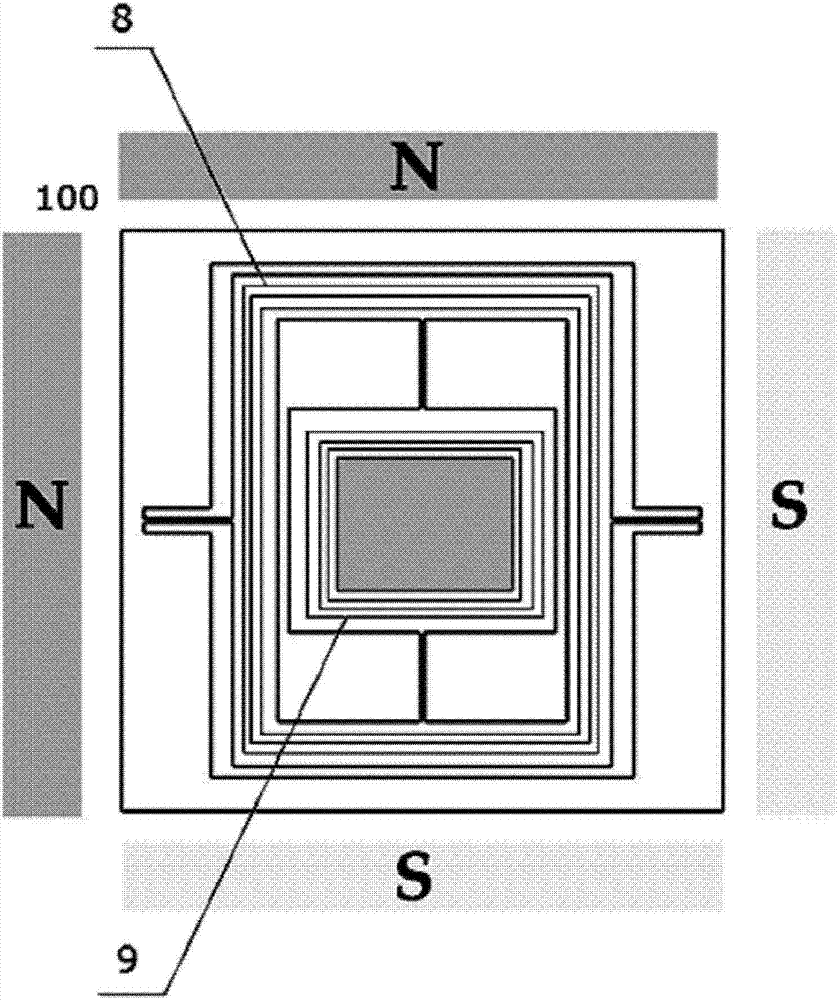 Electromagnetic-driven miniature two-dimensional scanning mirror device