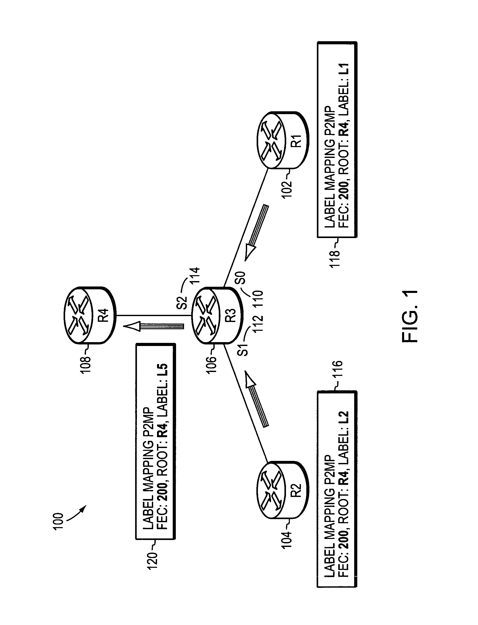Method and apparatus for distributing labels in a label distribution protocol multicast network