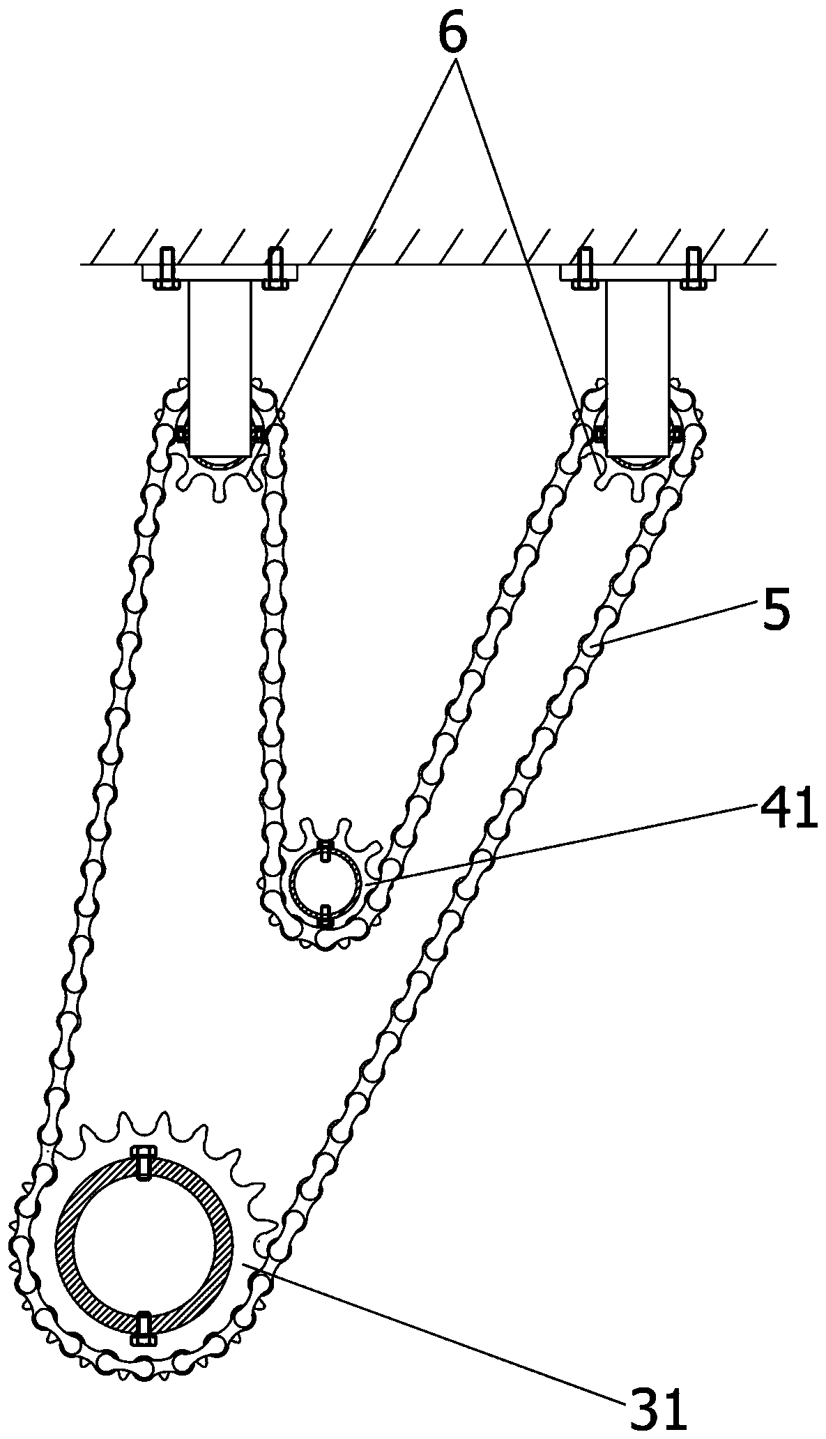 Deslagging scraper device for oven return roller