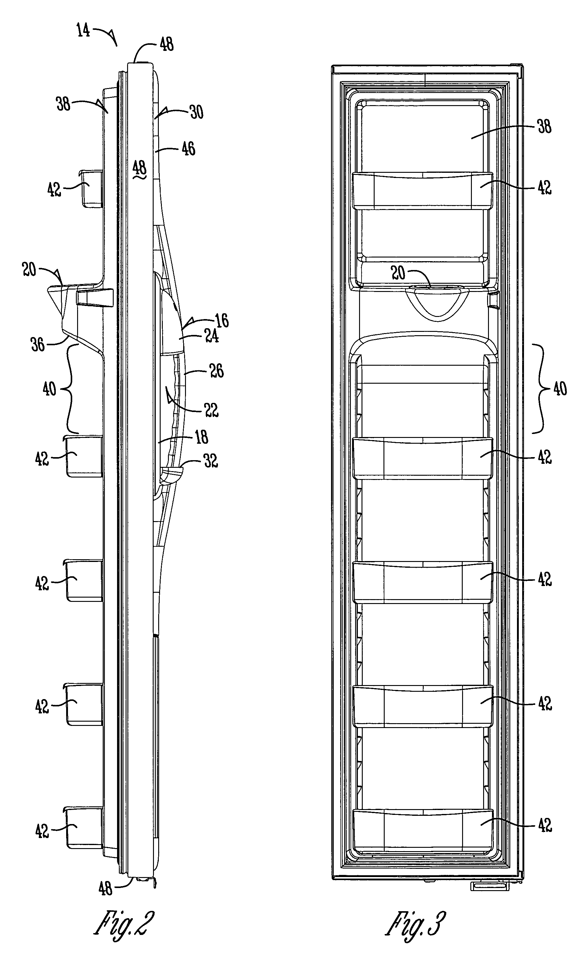 Refrigerator with improved water and ice dispenser