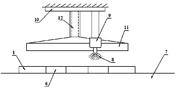 Device and method for sticking vacuum heat-insulating plate