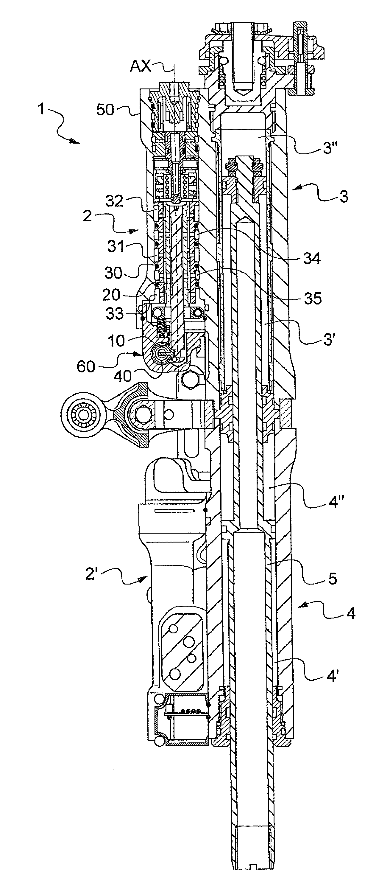 Hydraulic distributor provided with a device for detecting seizing
