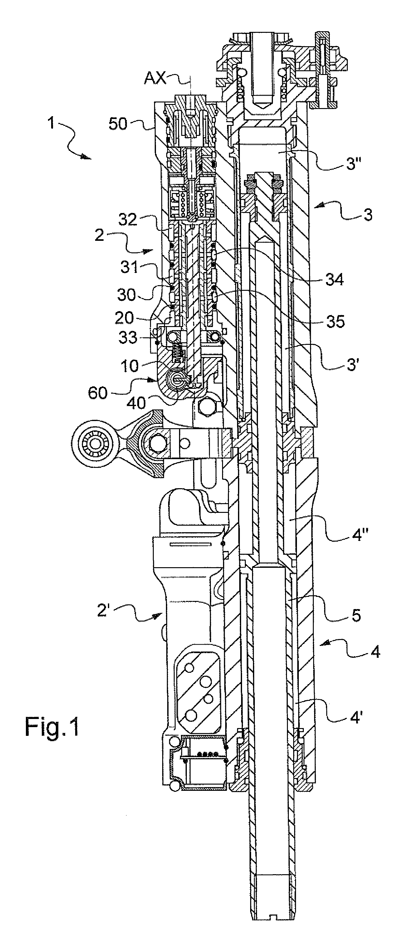Hydraulic distributor provided with a device for detecting seizing