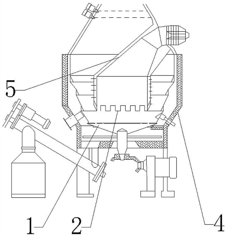 An upward-sloping trapezoidal wave interface device for a three-swirl biomass gasification burner