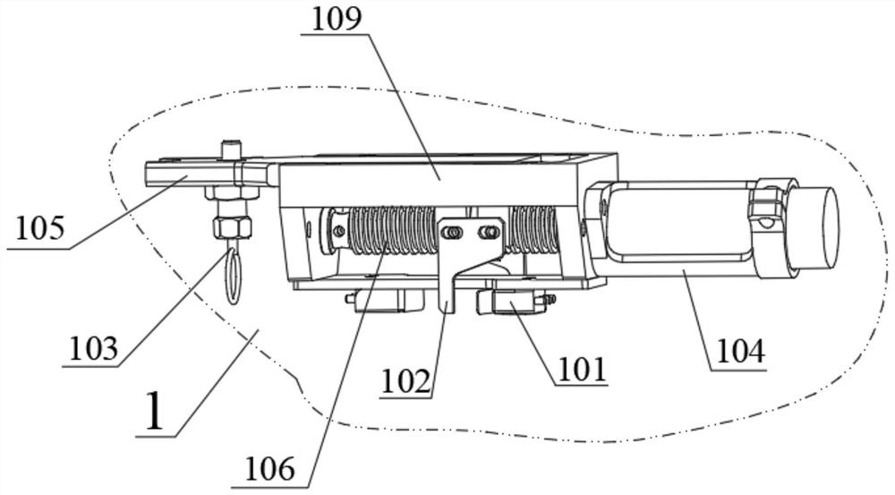 A manual self-integrated bullet blocking locking mechanism