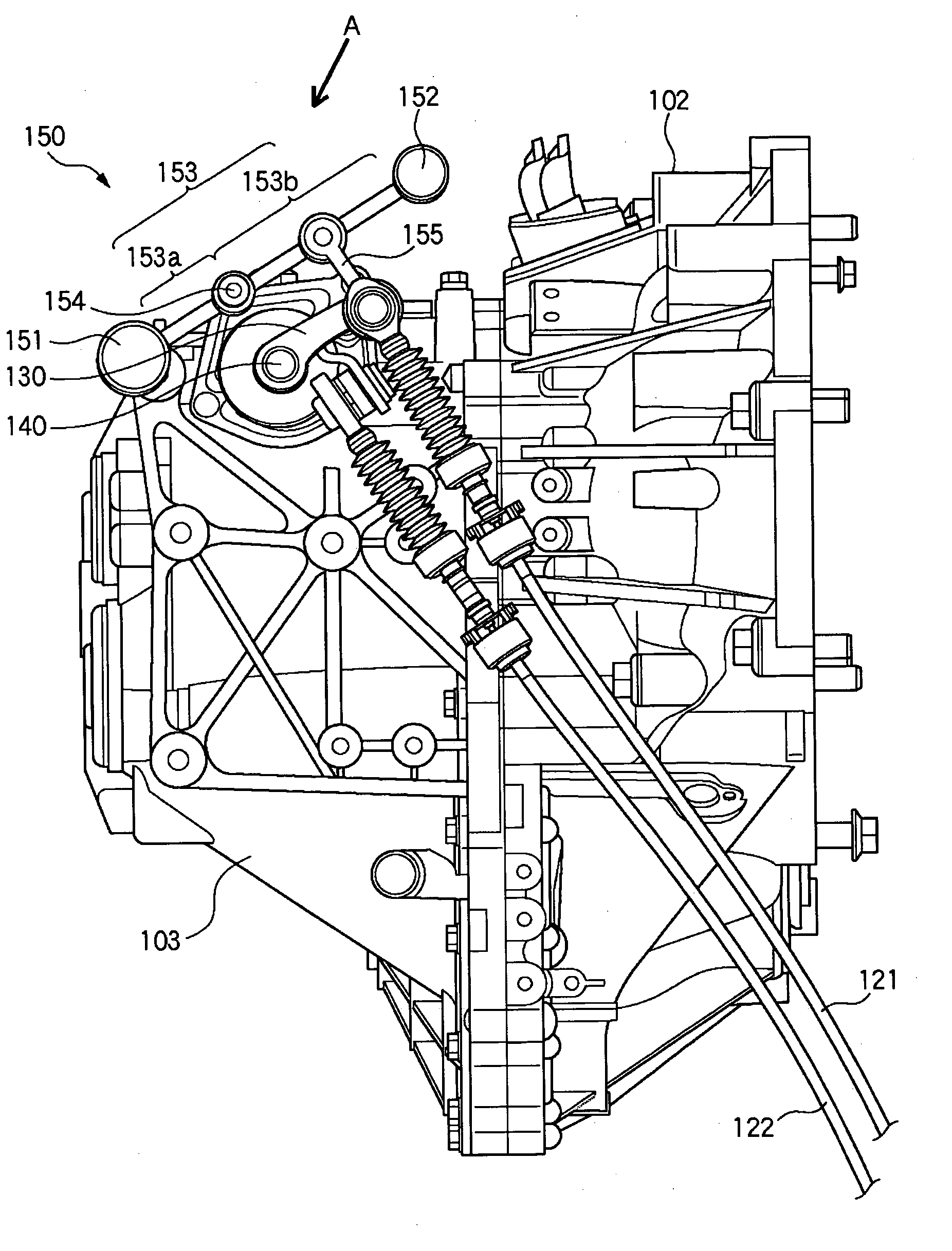 Transmission equipped with cable-type shift device