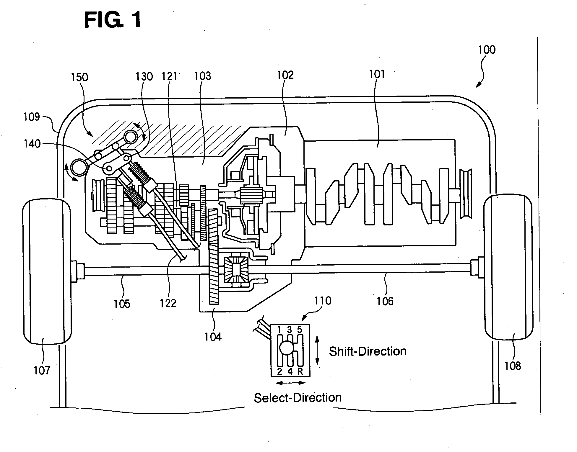 Transmission equipped with cable-type shift device