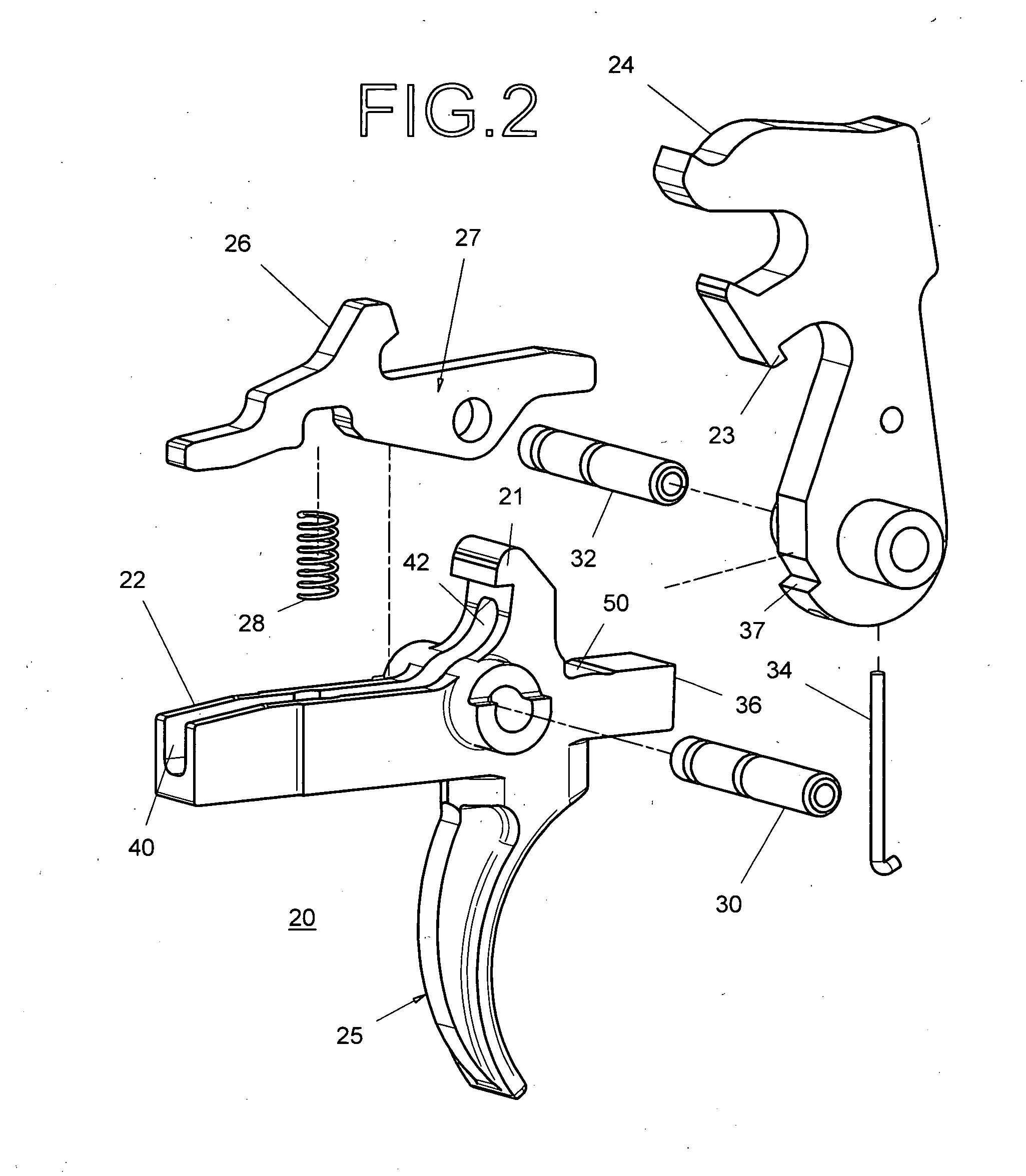 Multi-stage trigger for automatic weapons