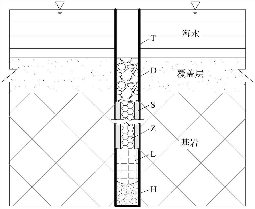 Damage control method for blasting excavation of offshore rock-socketed pile foundation