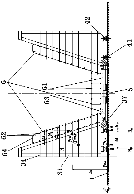 Prefabricated box beam steel bar framework bundling hydraulic formwork and construction method