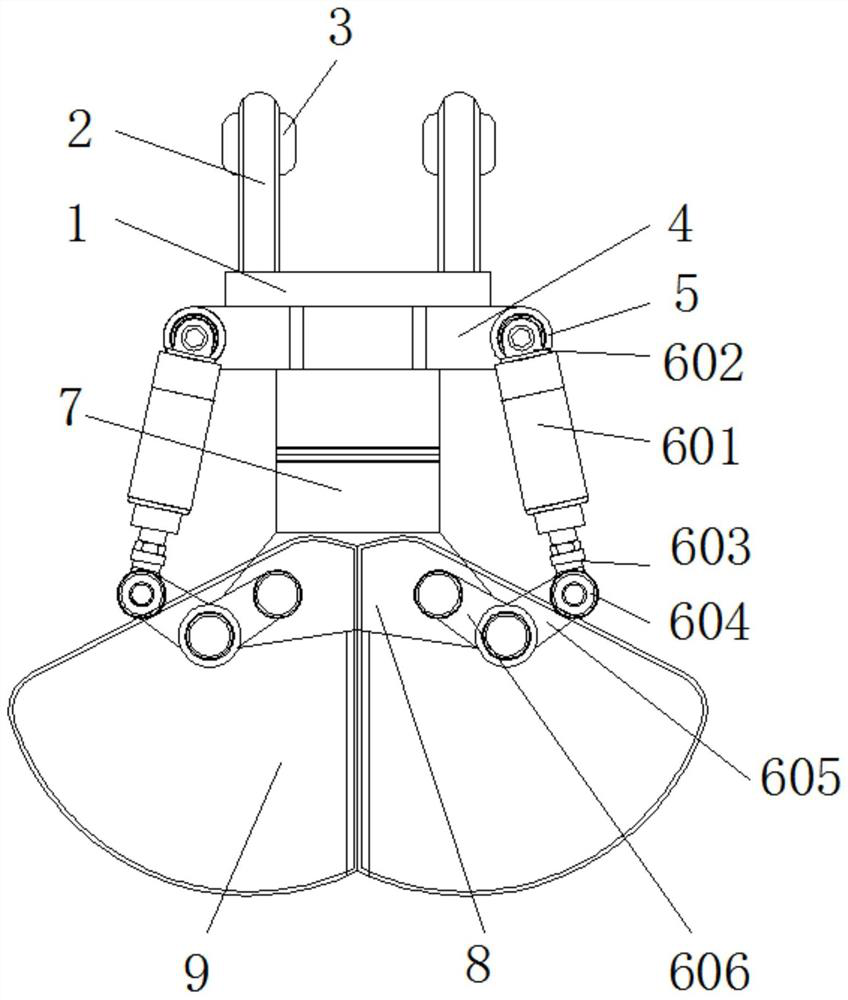 A Grab Buckle Cooperating with the Grid Cleaning of the Truck Dumper