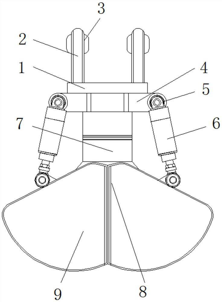 A Grab Buckle Cooperating with the Grid Cleaning of the Truck Dumper