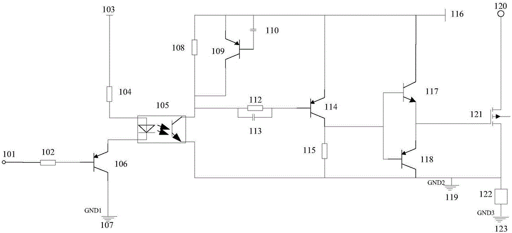 MOSFET/IGBT high-speed driving circuit based on linear optical coupling isolation
