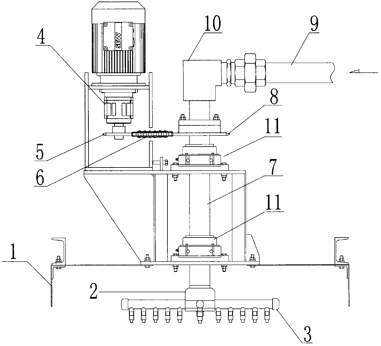 Rotary high-pressure cleaning device
