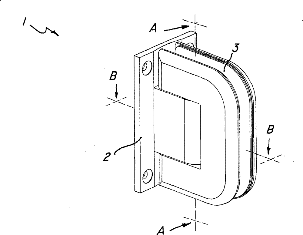 Hinge structure for self-closing doors or the like, particularly glass doors or the like, and assembly incorporating such structure