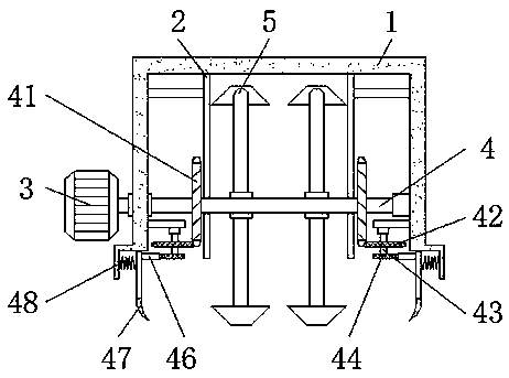 Field ridge soil turning device capable of screening and spreading soil