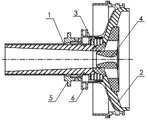 Engine jet pipe with throat diameter adjustable