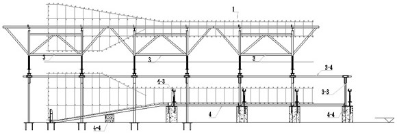 Quick binding device for special-shaped high pier reinforcement cage