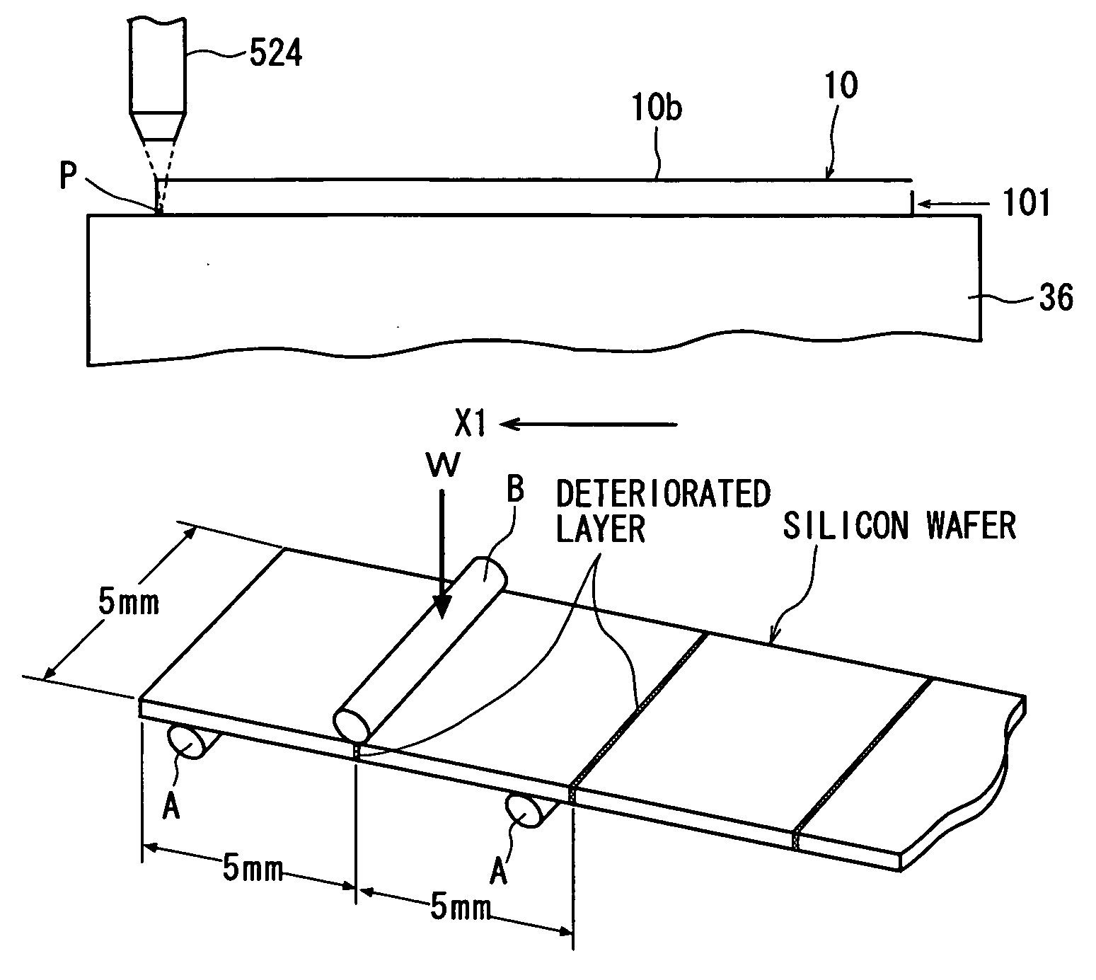 Silicon wafer laser processing method and laser beam processing machine